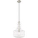 Art Glass 1 Light 13 inch Brushed Nickel Mini Pendant Ceiling Light