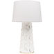 Naomi 27 inch 75 watt White Lustro / Gold Leaf Combo Table Lamp Portable Light