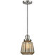 Franklin Restoration Chatham 1 Light 6 inch Brushed Satin Nickel Mini Pendant Ceiling Light in Incandescent, Mercury, Franklin Restoration
