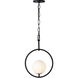 Stopwatch 1 Light 12 inch Matte Black and French Gold Pendant Ceiling Light