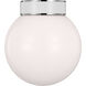 kate spade new york Monroe 1 Light 8.5 inch Polished Nickel Flush Mount Ceiling Light in Polished Nickel / Gloss White