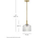 Lisette 1 Light 9 inch Lacquered Brass Pendant Ceiling Light