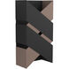 Gurare 2 Light 5 inch Structured Black and Mocha Wall Light