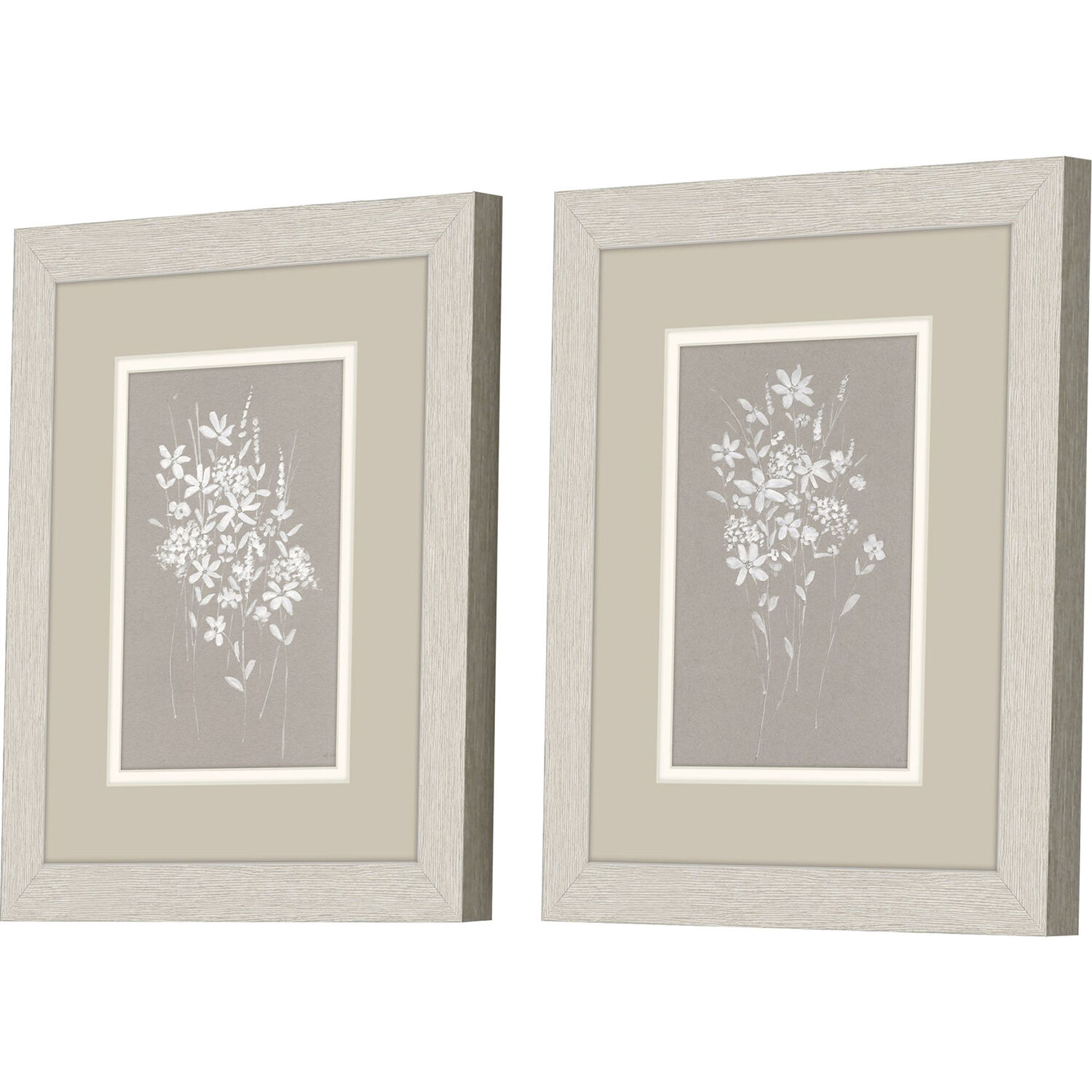 Delicate Botanicals Gray and Neutral Framed Art, Propac