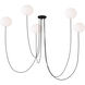 Peter Bristol Helium 5 Light 25.1 inch Matte Black Chandelier Ceiling Light