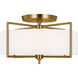 C&M by Chapman & Myers Perno 3 Light 20 inch Burnished Brass Semi-Flush Mount Ceiling Light