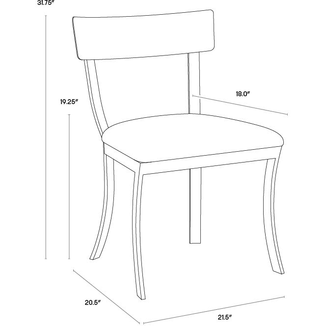 Maiden White Dining Chair, Set Of 2