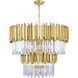 Deco 12 Light 32 inch Medallion Gold Down Chandelier Ceiling Light