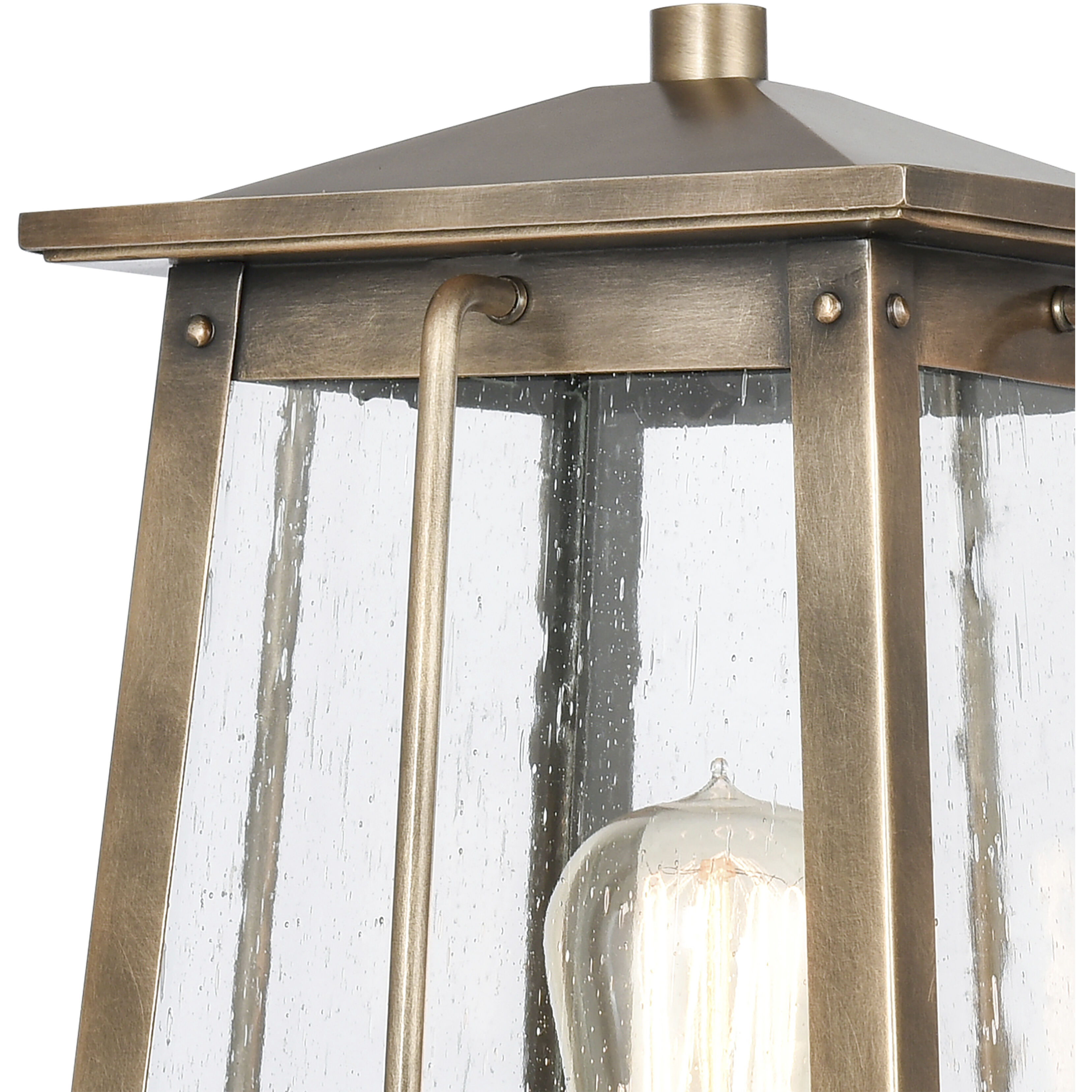 Kirkdale 2 Light 17 inch Vintage Brass Outdoor Post Light