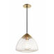 Maya 1 Light 12 inch Aged Brass Pendant Ceiling Light