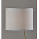 Wyatt 60 inch 100 watt Antique Brass Wireless Charging Floor Lamp Portable Light, with Table