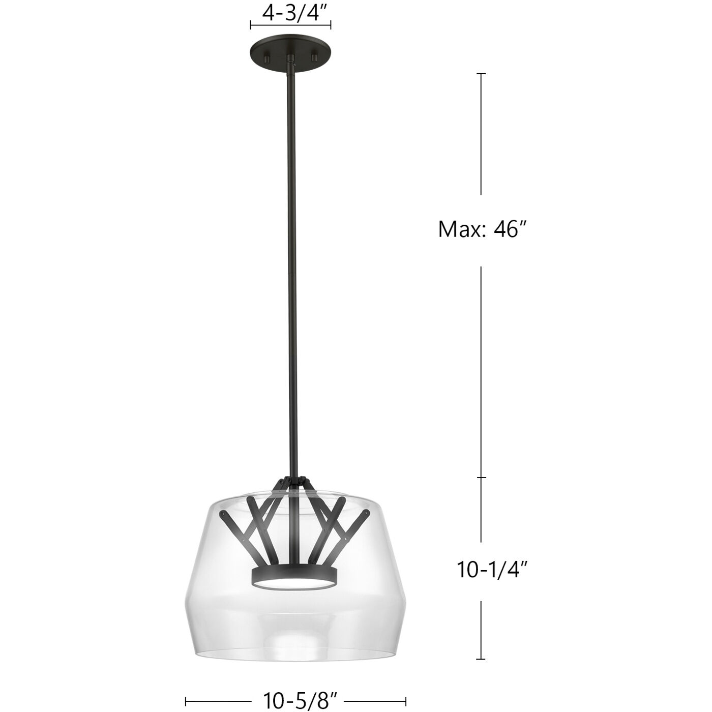 Deco Pendant Ceiling Light in Black