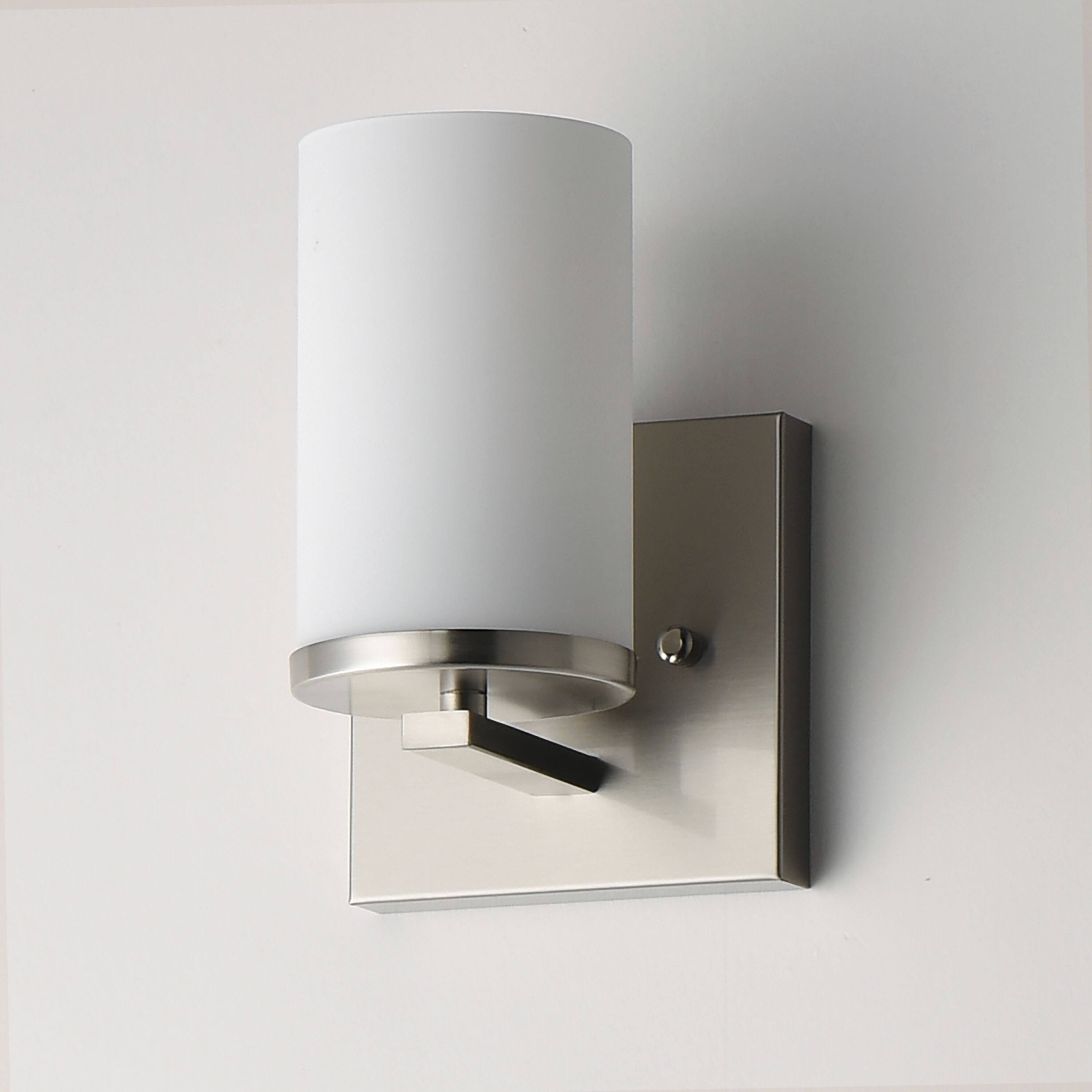 Lateral 1 Light 5 inch Satin Nickel Wall Sconce Wall Light in Satin White