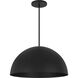 Half Round LED 23.63 inch Sand Black Outdoor Pendant