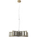 Lone Star 5 Light 26.8 inch Brass Antique Pendant Ceiling Light, Star