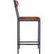 Lazarus Leather & Metal Bar Stool