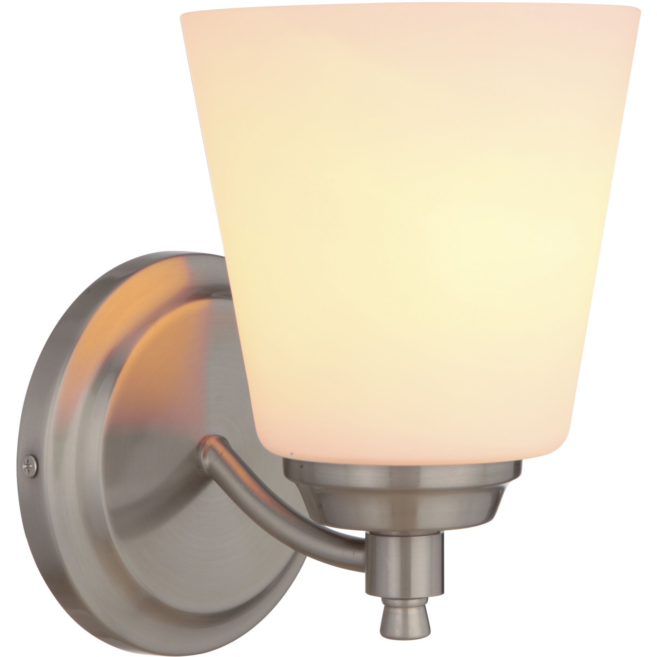 Neighborhood Tyler 1 Light 5.5 inch Brushed Polished Nickel Wall Sconce Wall Light in White Glass, Neighborhood Collection