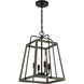 Hasting 4 Light 14 inch Noblewood with Iron Pendant Ceiling Light