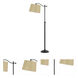 Wilmington 52 inch 100 watt Dark Bronze Floor Lamp Portable Light, Down Bridge