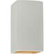 Ambiance LED 9.5 inch Matte White/Champagne Gold Outdoor Wall Sconce