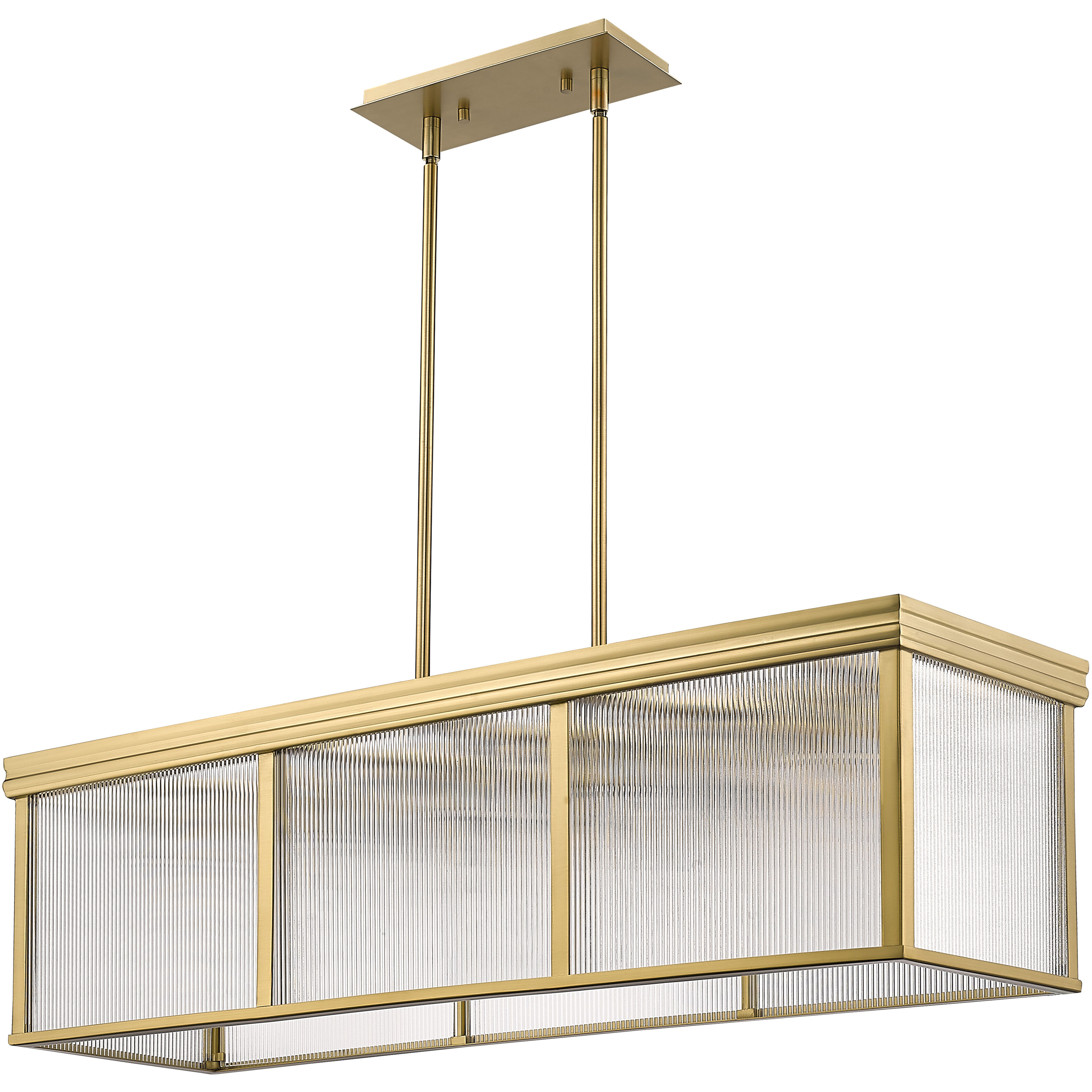 Carnaby 10 Light 42.25 inch Modern Gold Linear Chandelier Ceiling Light