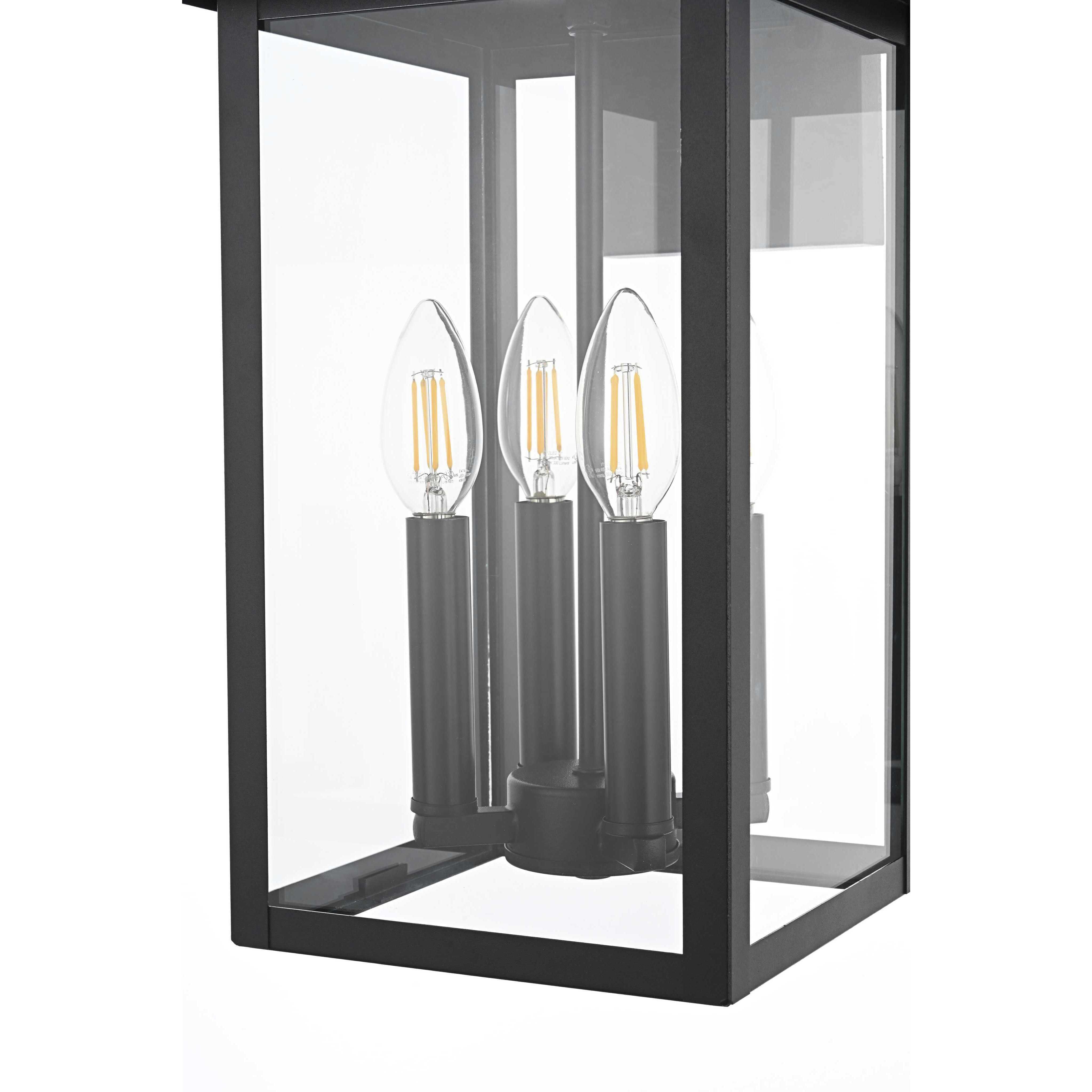 Sheridan 4 Light 17 inch Black Outdoor Wall Sconce