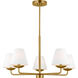 Drew & Jonathan Scott Albion 5 Light 28 inch Satin Brass Chandelier Ceiling Light