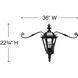 Estate Series Manor House Outdoor Wall Mount Lantern, Medium