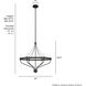 Merlin 6 Light 24.75 inch Rustic Iron Chandelier Ceiling Light