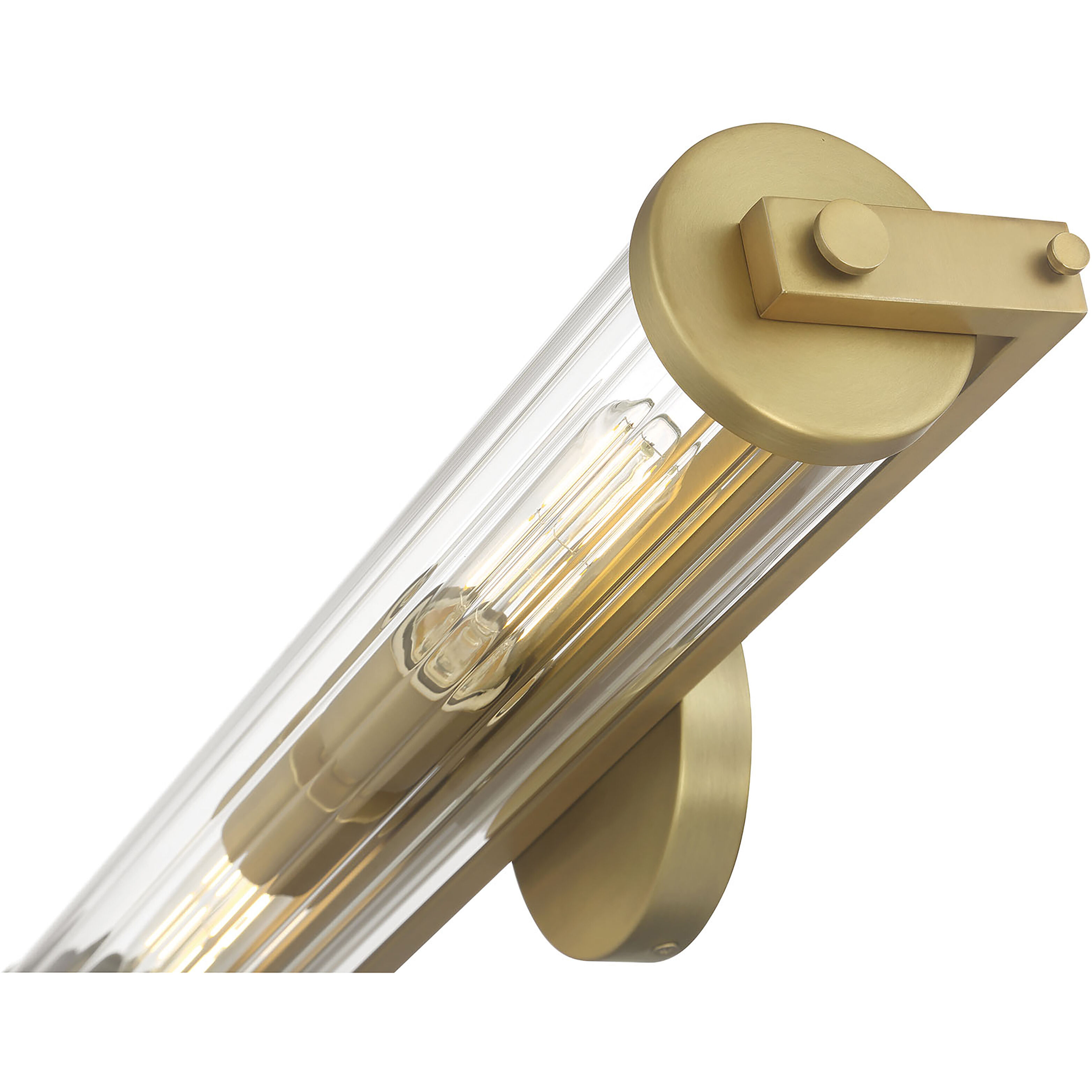 Cylora 2 Light 22.75 inch Vintage Brass Bathroom Vanity Light Bar Wall Light