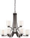 Parsons Studio 9 Light 31.5 inch Smoked Iron Chandelier Ceiling Light