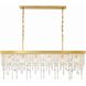 Winham 6 Light 49 inch Antique Gold Linear Chandelier Ceiling Light