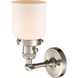 Franklin Restoration Small Bell LED 5 inch Brushed Satin Nickel Sconce Wall Light, Franklin Restoration