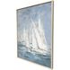 Racing in Wind Blue and Gray and Multi and White Canvas