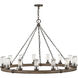 Open Air Sawyer 15 Light 46 inch Sequoia with Iron Rust Outdoor Hanging in Non-LED