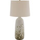 Scatchard 31 inch 150 watt Decorated White Gloss Table Lamp Portable Light