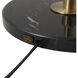 Rancho Mirage 72 inch 60.00 watt Matte Black and Weathered Brass Torchiere Portable Light