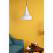 Circa 1 Light 11.5 inch White Pendant Ceiling Light
