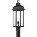 Madrid 1 Light 24.13 inch Black Outdoor Post Light