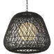 Osbert 1 Light 21.75 inch Black/Satin Black/White Pendant Ceiling Light
