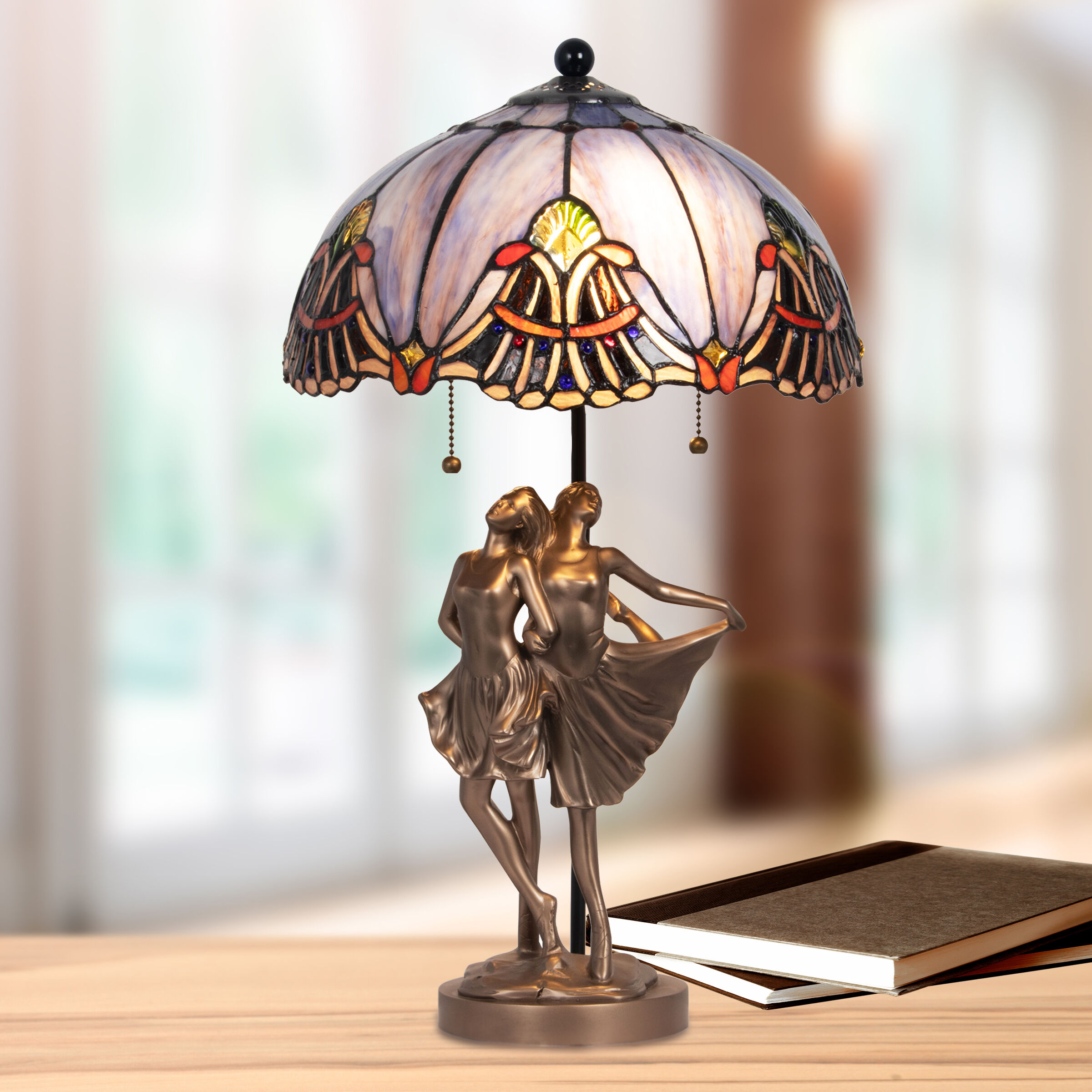 Ballerina 22 inch 60.00 watt Cold Cast Bronze Table Lamp Portable Light