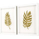 Golden Palm Metallic and White and Neutral Framed Art, The Studio