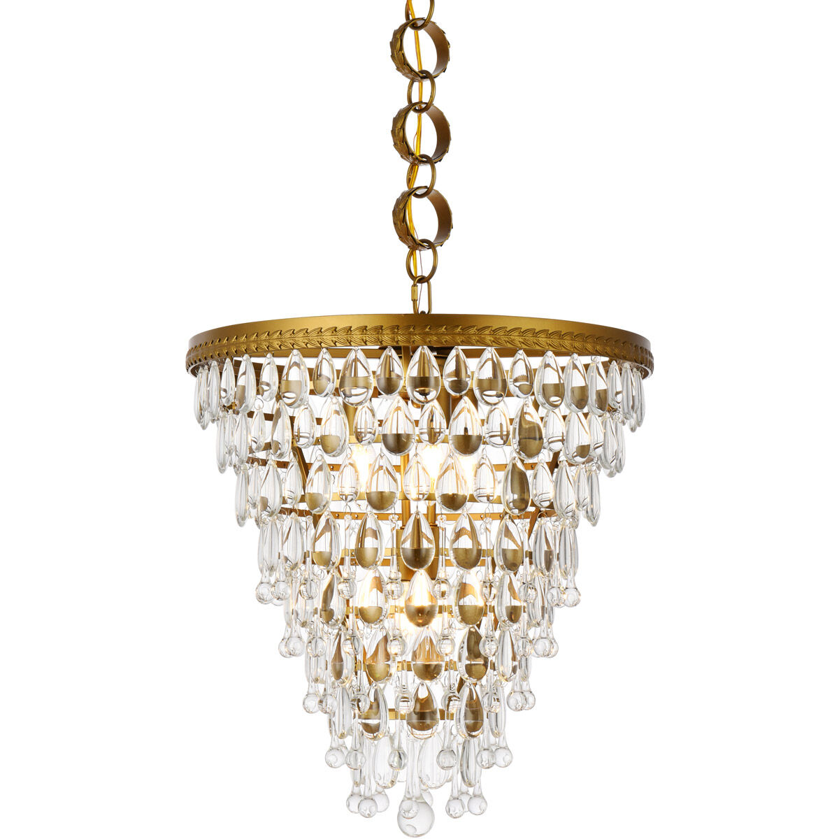 Nordic 5 Light 18 inch Brass Pendant Ceiling Light