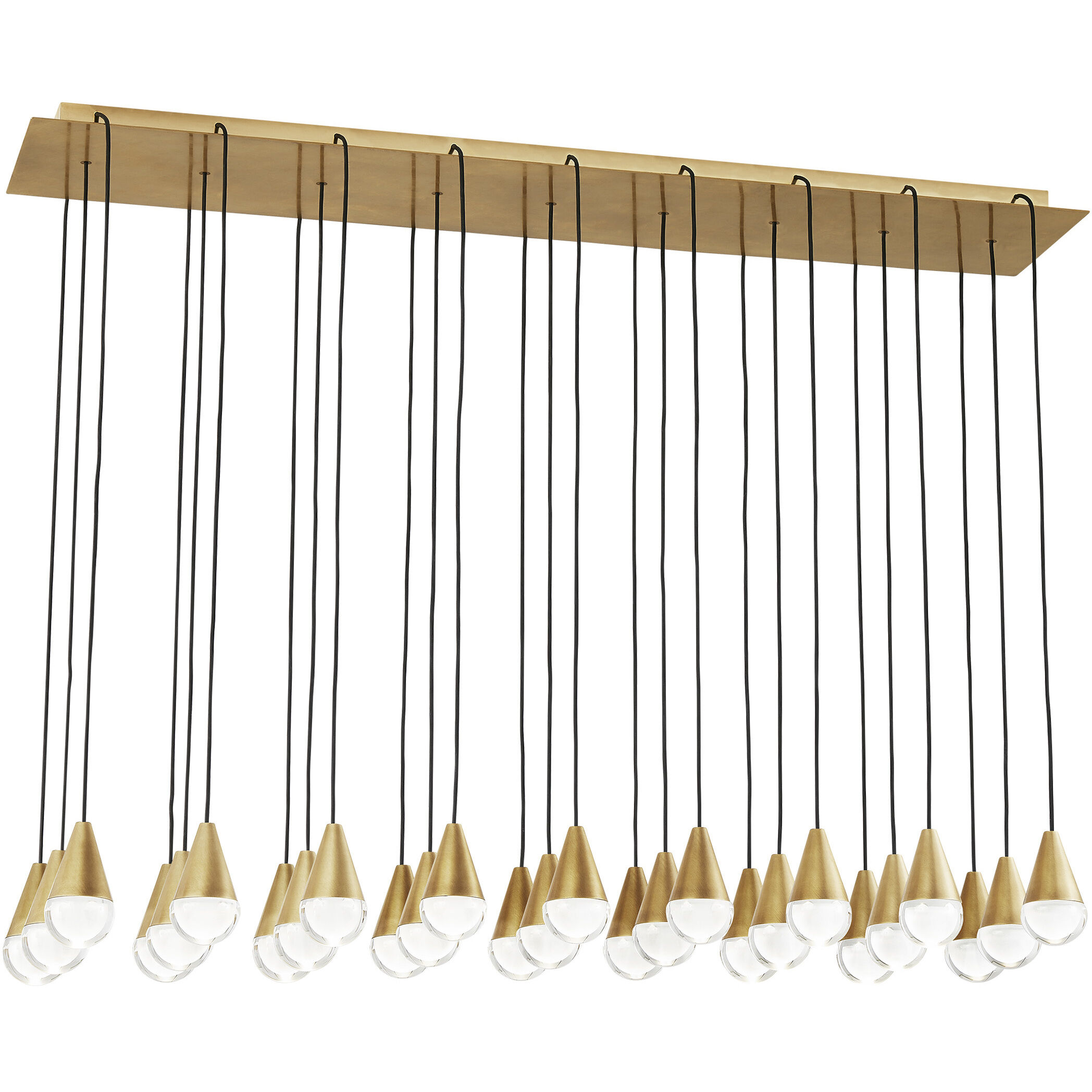 Sean Lavin Cupola LED Natural Brass Chandelier Ceiling Light, Integrated LED