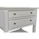 Oxford 30 X 28 inch White Wash Side Table, 2 Drawer