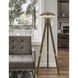 Lakeland 55 inch 18.00 watt Antique Brass and Wood Floor Lamp Portable Light