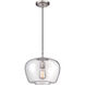 ML 1 Light 12.25 inch Brushed Nickel Mini Pendant Ceiling Light
