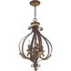 Villa Verona 4 Light 16 inch Verona Bronze with Aged Gold Leaf Accents Foyer Ceiling Light