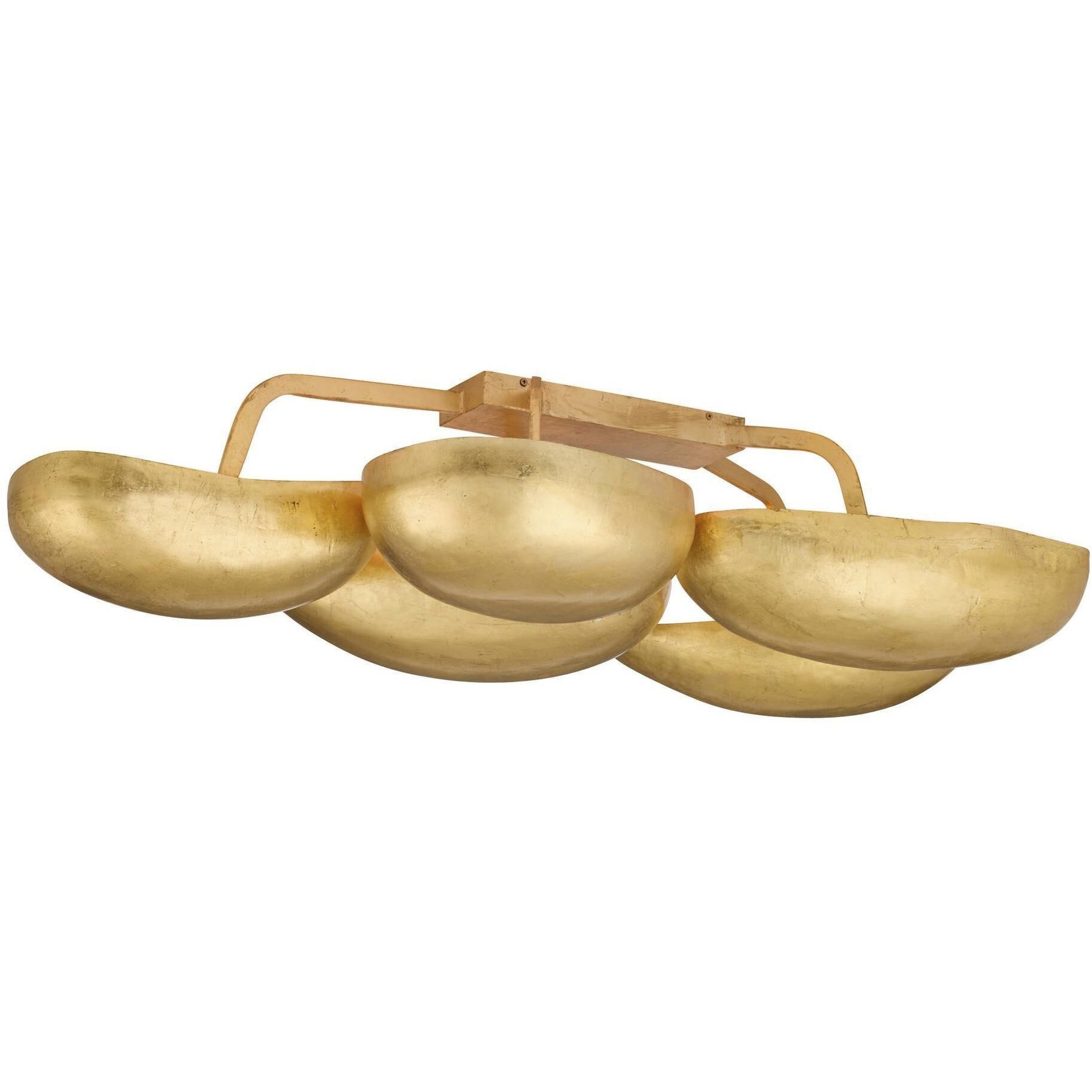 Theo 13 Light 54.5 inch Gold Leaf Flush Mount Ceiling Light