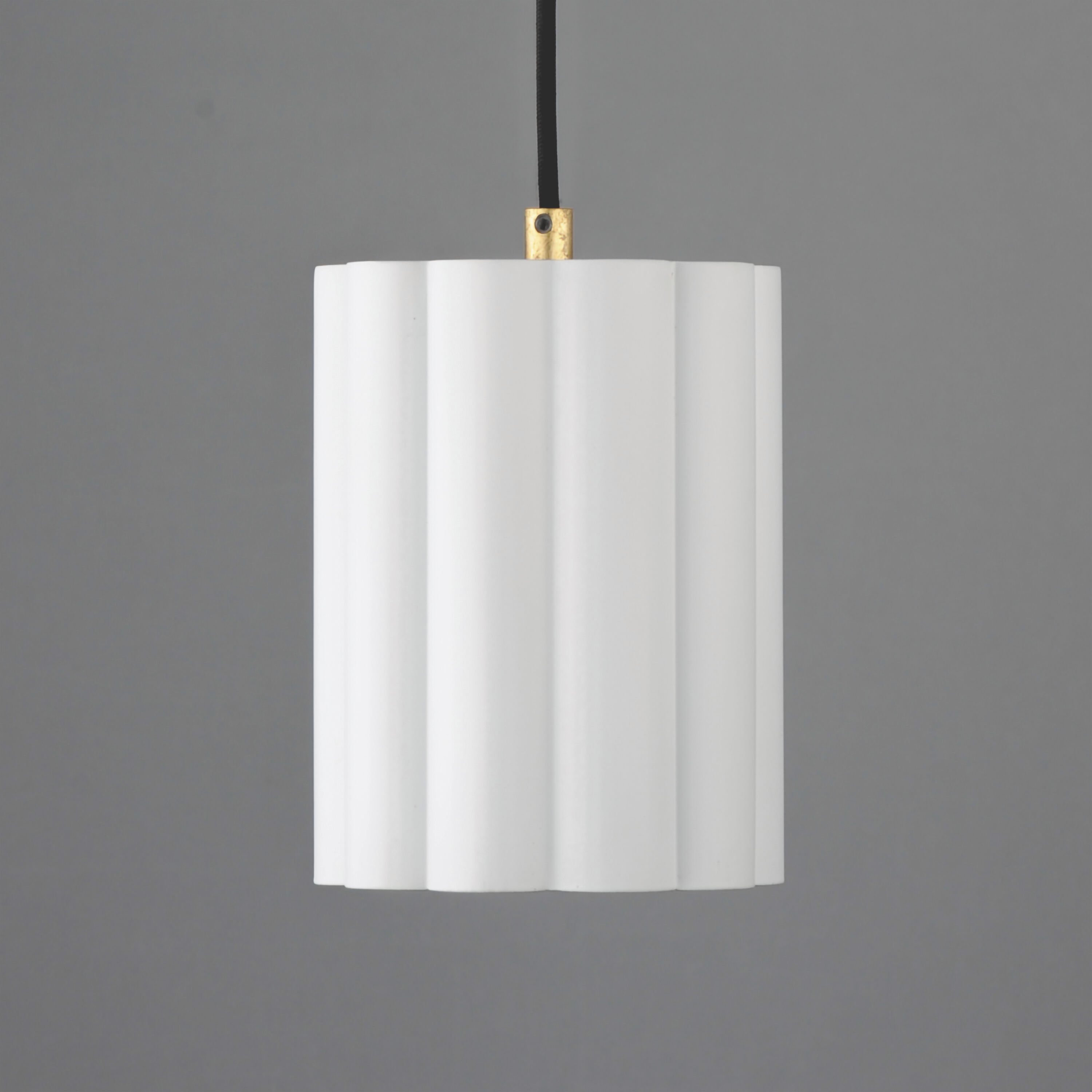 Primrose 1 Light 6 inch Gold Leaf Single Pendant Ceiling Light in Matte White